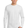 Hanes Mens Authentic Long Sleeve Crewneck T-Shirt - White