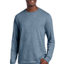Jerzees Mens Premium Blend Moisture Wicking Long Sleeve Crewneck T-Shirt - Heather Denim Blue