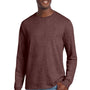 Jerzees Mens Premium Blend Moisture Wicking Long Sleeve Crewneck T-Shirt - Heather Maroon