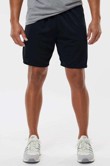 Augusta Sportswear 1425 Mens Octane Moisture Wicking Shorts Black Model Front