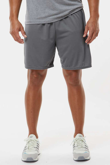 Augusta Sportswear 1425 Mens Octane Moisture Wicking Shorts Graphite Grey Model Front