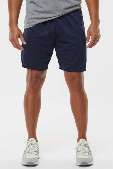 Augusta Sportswear 1425 Mens Octane Moisture Wicking Shorts Navy Blue Model Front