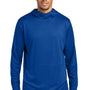 Carhartt Mens Force Sun Defender Moisture Wicking Long Sleeve Hooded T-Shirt Hoodie w/ Pouch Pocket - Royal Glass Blue