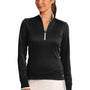Nike Womens Dri-Fit Moisture Wicking 1/4 Zip Sweatshirt - Black/White