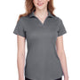 Puma Womens Icon Performance Moisture Wicking Short Sleeve Polo Shirt - Quiet Shade Grey