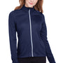 Puma Womens Icon Performance Moisture Wicking Full Zip Sweatshirt - Peacoat Blue