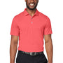 Puma Mens Gamer Moisture Wicking Short Sleeve Polo Shirt - Hot Coral - Closeout