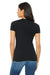 Bella + Canvas BC6004/6004 Womens The Favorite Short Sleeve Crewneck T-Shirt Solid Black Model Back