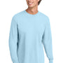 Comfort Colors Mens Long Sleeve Crewneck T-Shirt - Chambray Blue