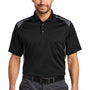 CornerStone Mens Select Moisture Wicking Short Sleeve Polo Shirt w/ Pocket - Black/Charcoal Grey