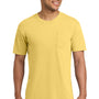 Comfort Colors Mens Short Sleeve Crewneck T-Shirt w/ Pocket - Butter Yellow
