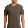 Comfort Colors Mens Short Sleeve Crewneck T-Shirt w/ Pocket - Espresso Brown
