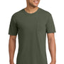 Comfort Colors Mens Short Sleeve Crewneck T-Shirt w/ Pocket - Moss Green