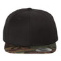 Yupoong Hats Mens Adjustable Hat - Black/Camo