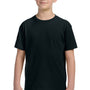 LAT Youth Fine Jersey Short Sleeve Crewneck T-Shirt - Black