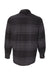 Burnside 8219 Mens Plaid Flannel Long Sleeve Snap Down Shirt w/ Double Pockets Black Flat Back