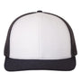 Richardson Hats Mens Snapback Trucker Hat - White/Navy Blue