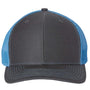 Richardson Hats Mens Snapback Trucker Hat - Charcoal Grey/Columbia Blue