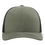 Richardson Hats Mens Snapback Trucker Hat - Loden Green/Black