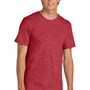 Port & Company Mens Short Sleeve Crewneck T-Shirt - Heather Red