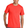 Port & Company Mens Short Sleeve Crewneck T-Shirt - Neon Electric Coral