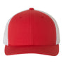 Yupoong Mens Retro Snapback Trucker Hat - Red/White - NEW