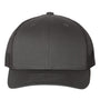 Yupoong Mens Retro Snapback Trucker Hat - Charcoal Grey/Black - NEW