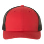 Yupoong Hats Mens Retro Snapback Trucker Hat - Red/Black
