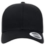 Yupoong Hats Mens CVC Twill Snapback Hat - Black