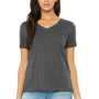 Bella + Canvas Womens Relaxed Jersey Short Sleeve V-Neck T-Shirt - Asphalt Grey