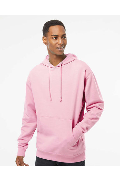 Independent Trading Co. SS4500 Mens Hooded Sweatshirt Hoodie Light Pink Model Front