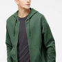 Independent Trading Company Mens Full Zip Hooded Sweatshirt Hoodie w/ Pockets - Alpine Green