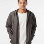 Independent Trading Co. Mens Water Resistant Full Zip Windbreaker Hooded Jacket - Graphite Grey - NEW