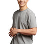 Russell Athletic Mens Dri-Power Moisture Wicking Performance Short Sleeve Crewneck T-Shirt - Oxford Grey