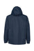 Independent Trading Co. EXP94NAW Mens Nylon Hooded Anorak Jacket Classic Navy Blue Flat Back