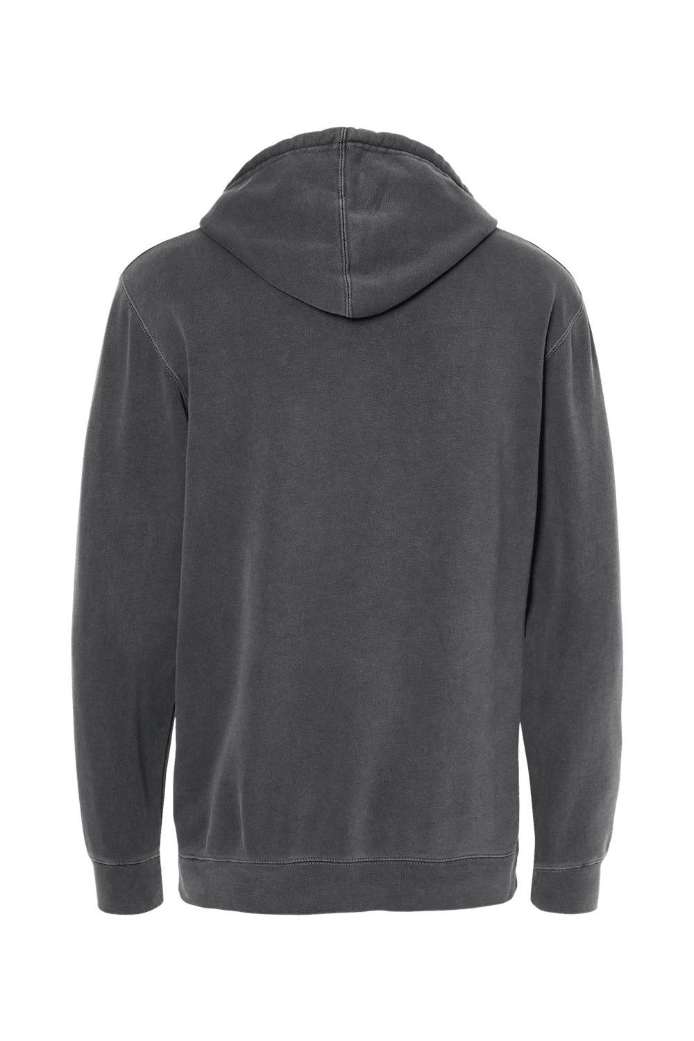 Independent Trading Co. PRM4500 Mens Pigment Dyed Hooded Sweatshirt Hoodie Black Flat Back