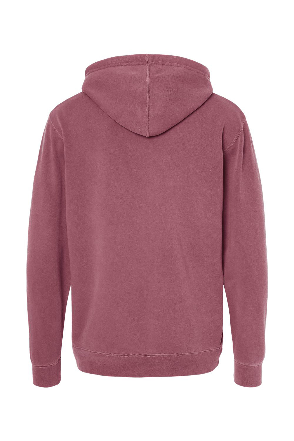 Independent Trading Co. PRM4500 Mens Pigment Dyed Hooded Sweatshirt Hoodie Maroon Flat Back