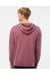 Independent Trading Co. PRM4500 Mens Pigment Dyed Hooded Sweatshirt Hoodie Maroon Model Back