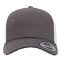 Yupoong Hats Mens Adjustable Trucker Hat - Charcoal Grey/White