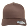 Yupoong Hats Mens Adjustable Trucker Hat - Brown/Khaki