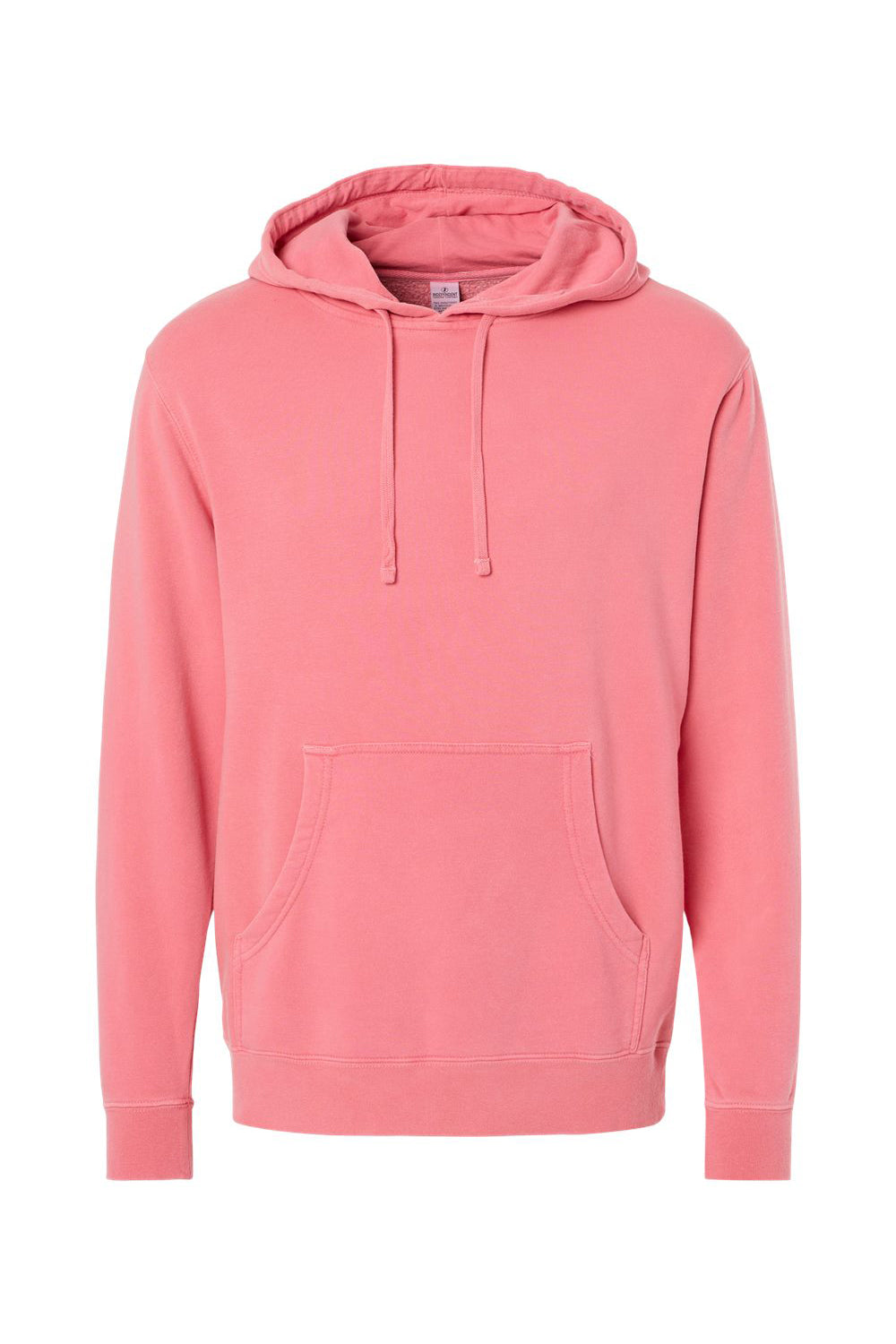 Independent Trading Co. PRM4500 Mens Pigment Dyed Hooded Sweatshirt Hoodie Pink Flat Front