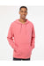 Independent Trading Co. PRM4500 Mens Pigment Dyed Hooded Sweatshirt Hoodie Pink Model Front