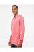 Independent Trading Co. PRM4500 Mens Pigment Dyed Hooded Sweatshirt Hoodie Pink Model Side