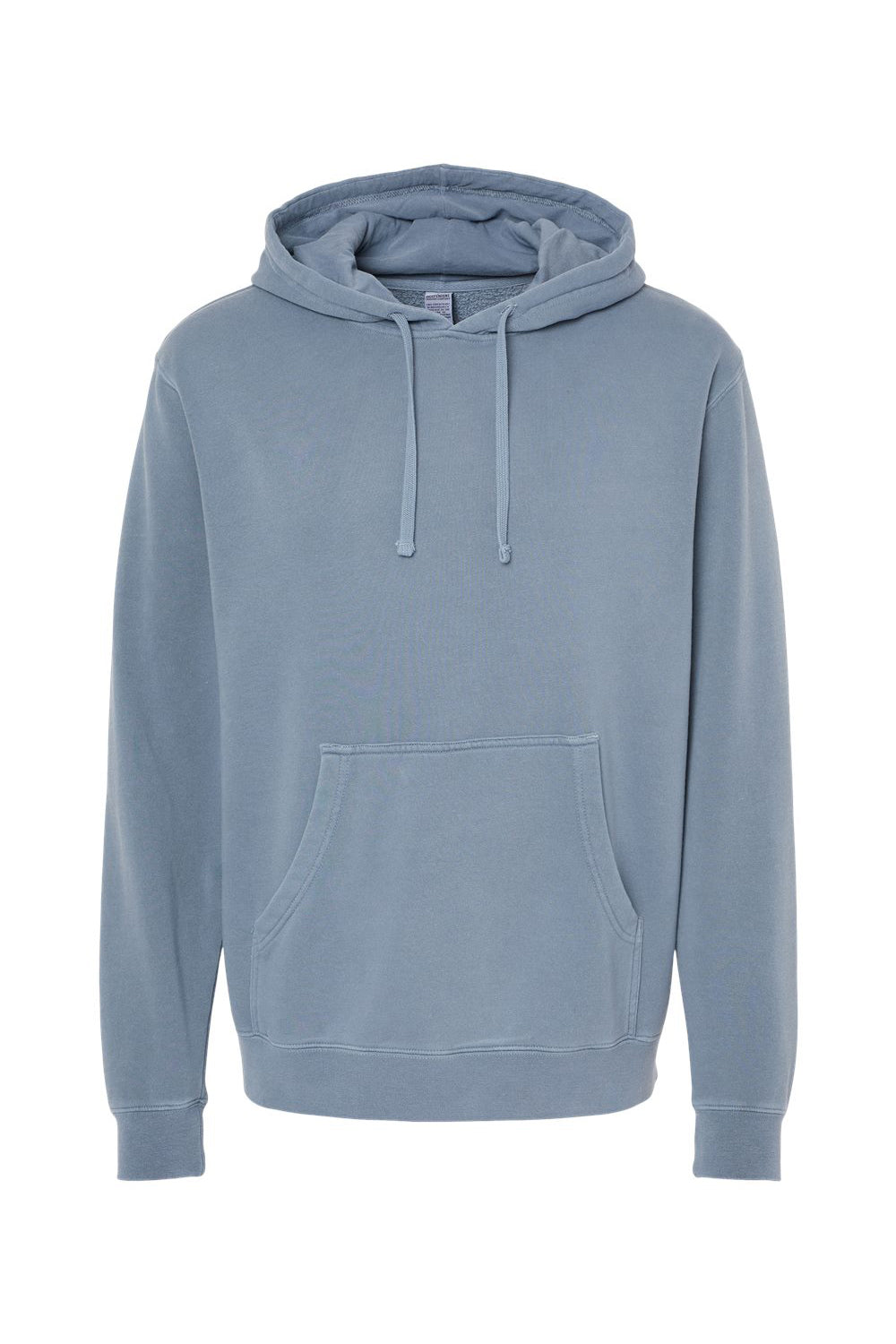Independent Trading Co. PRM4500 Mens Pigment Dyed Hooded Sweatshirt Hoodie Slate Blue Flat Front