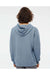 Independent Trading Co. PRM4500 Mens Pigment Dyed Hooded Sweatshirt Hoodie Slate Blue Model Back