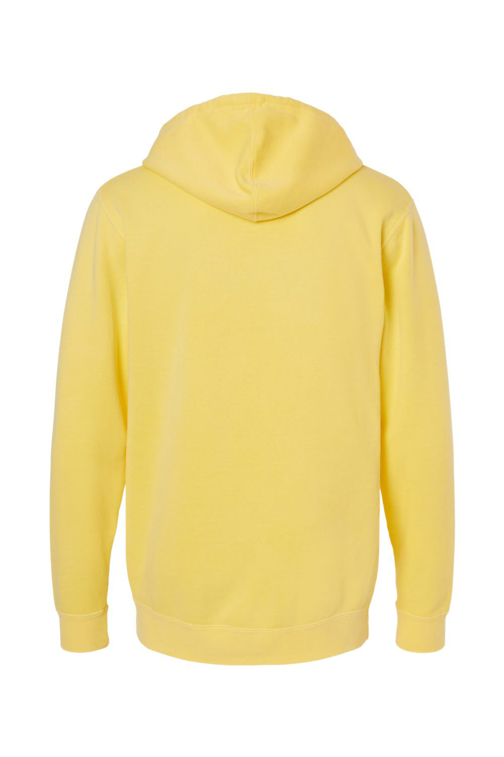 Independent Trading Co. PRM4500 Mens Pigment Dyed Hooded Sweatshirt Hoodie Yellow Flat Back