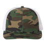 Richardson Hats Mens Printed Snapback Trucker Hat - Army Camo/White