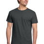 Gildan Mens Short Sleeve Crewneck T-Shirt - Dark Heather Grey