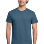 Gildan Mens Short Sleeve Crewneck T-Shirt - Indigo Blue