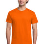 Gildan Mens Short Sleeve Crewneck T-Shirt - Safety Orange